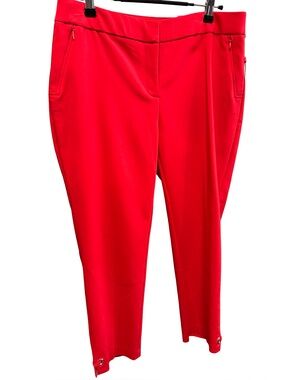 1561 / Rafaella Curvy Red Capri Pants Size 6 NWT